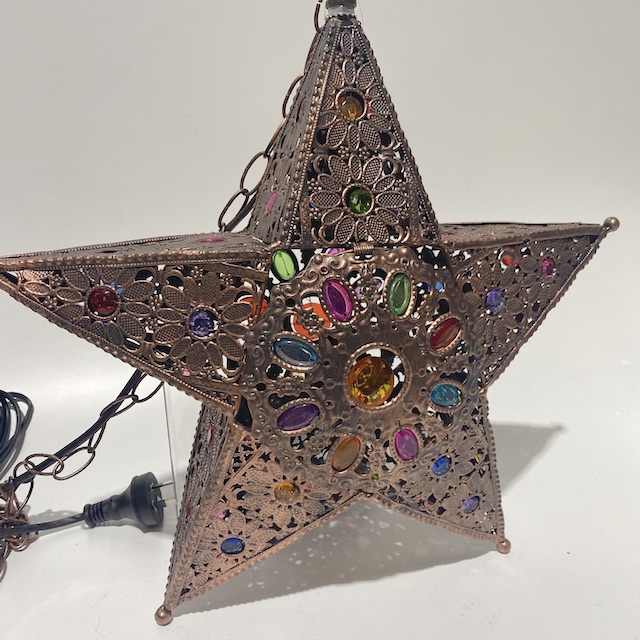 LIGHT, Coloured Glass Hanging Star Lantern